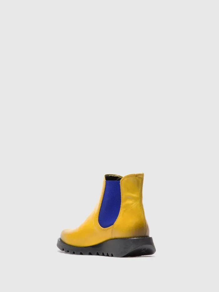 Chelsea Ankle Boots SALV RUG MUSTARD BLUE ELASTIC Women Fly London Ankle Boots