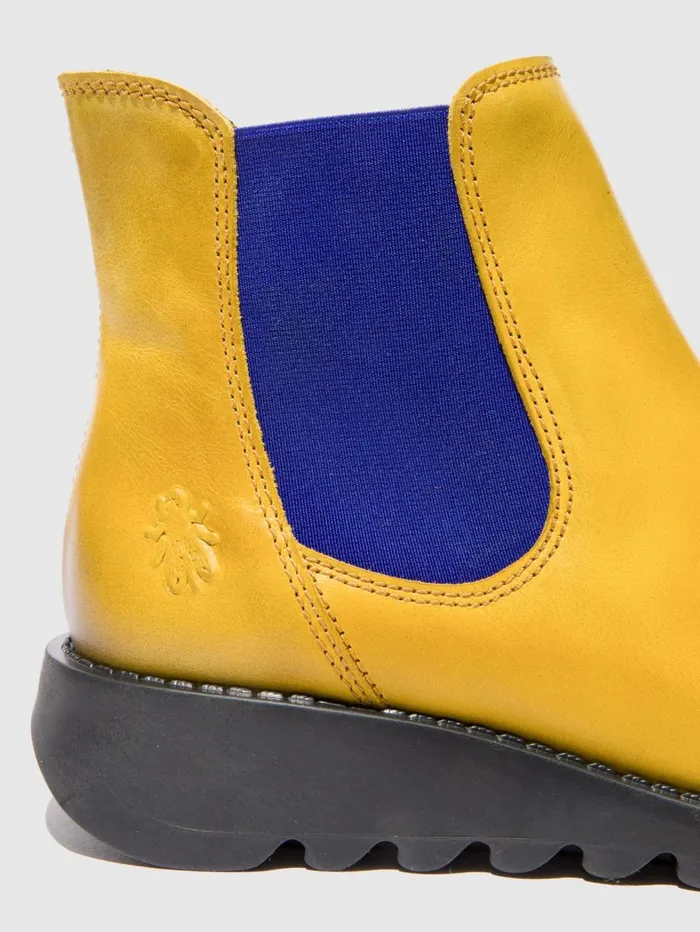 Chelsea Ankle Boots SALV RUG MUSTARD BLUE ELASTIC Women Fly London Ankle Boots