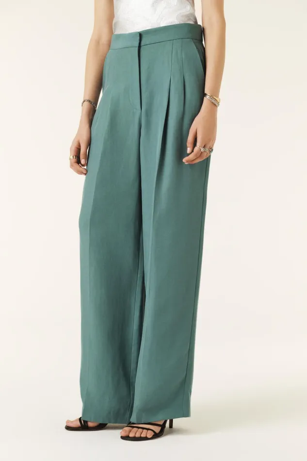 Chic Pants Gadwin Green Women Baandsh Pants and Jeans