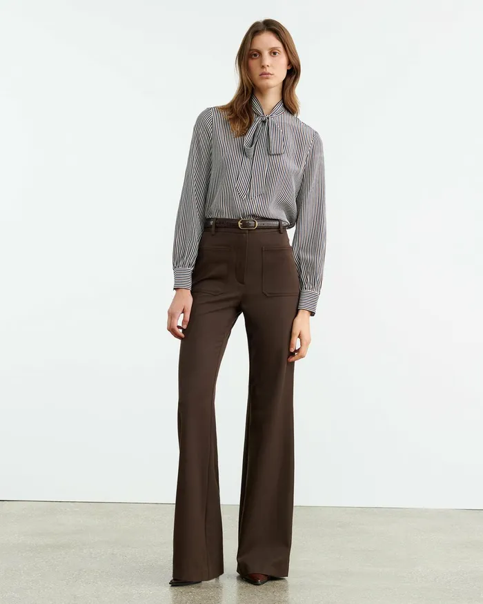 CHRISTOPHE PANT Brown Women Nili Lotan Pants and Shorts