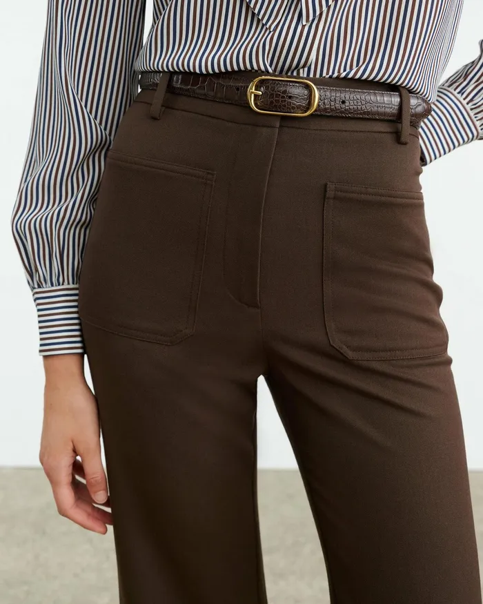 CHRISTOPHE PANT Brown Women Nili Lotan Pants and Shorts