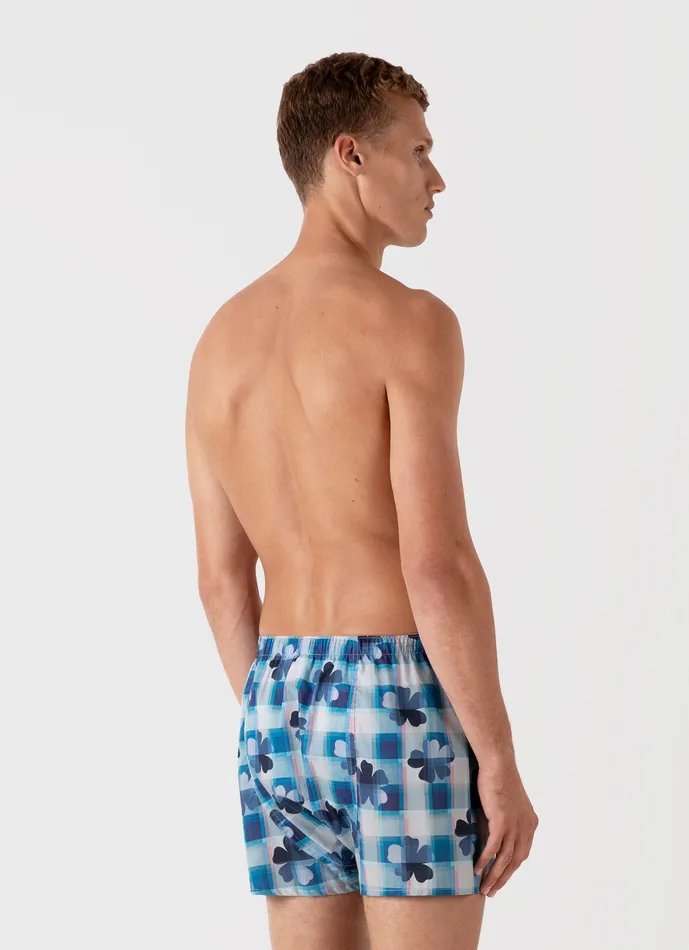 Classic Boxer Shorts in Liberty Fabric Blue Flower Boxer Shorts ussunspel Men Classic Boxer Shorts in Liberty Fabric Blue Flower Boxer Shorts ussunspel Men