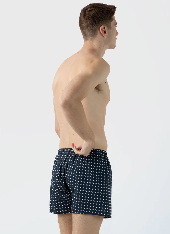 Classic Boxer Shorts Navy Sun and Clouds Men SUNSPEL Boxer Shorts