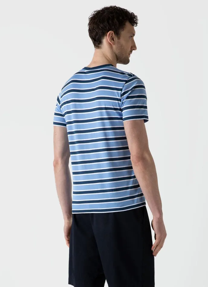 Classic Tshirt Coastcool Blue Holiday Stripe Men SUNSPEL Tshirts