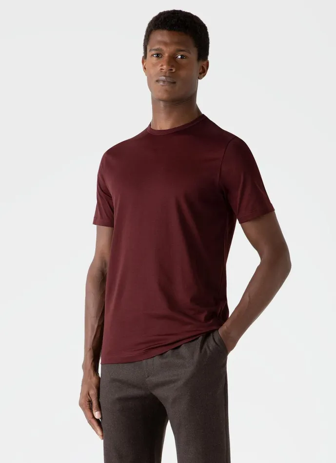 Classic Tshirt Maroon Men SUNSPEL Tshirts