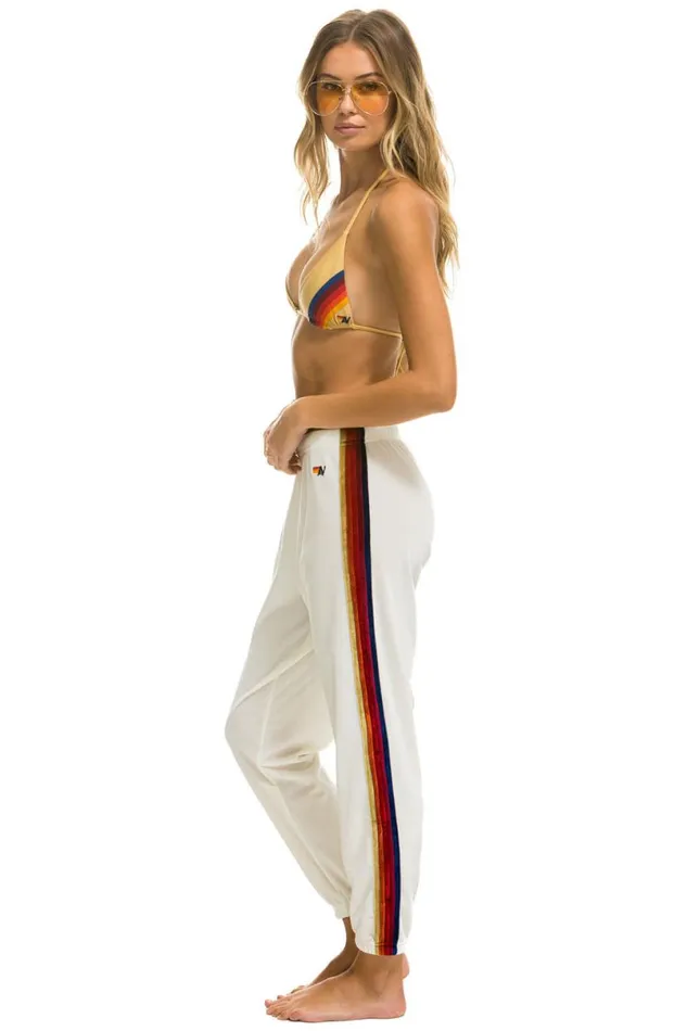 Classic Velvet Sweatpants 8211 White Women Aviator Nation Sweatpants