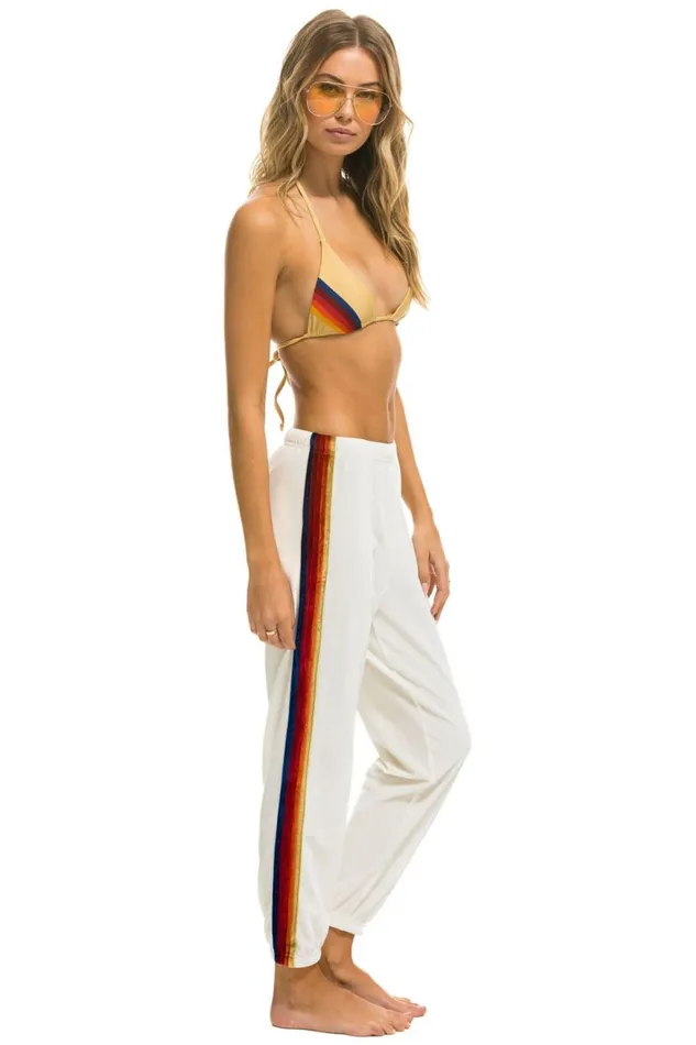 Classic Velvet Sweatpants 8211 White Women Aviator Nation Sweatpants