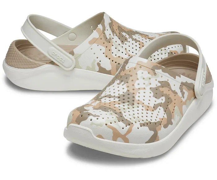 Clogs LiteRide Printed Camo Clog Almost White Crocs WomenMen