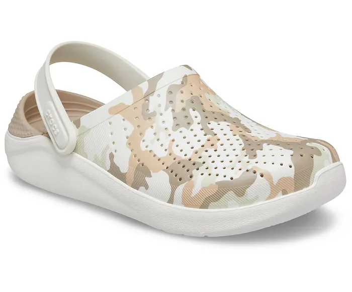Clogs LiteRide Printed Camo Clog Almost White Crocs WomenMen