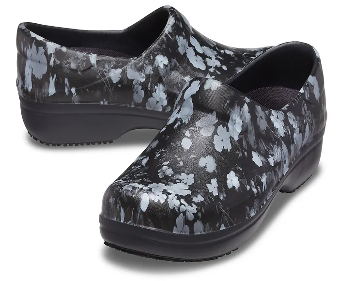 Clogs Neria Pro II Graphic Clog White Black Floral Crocs Women