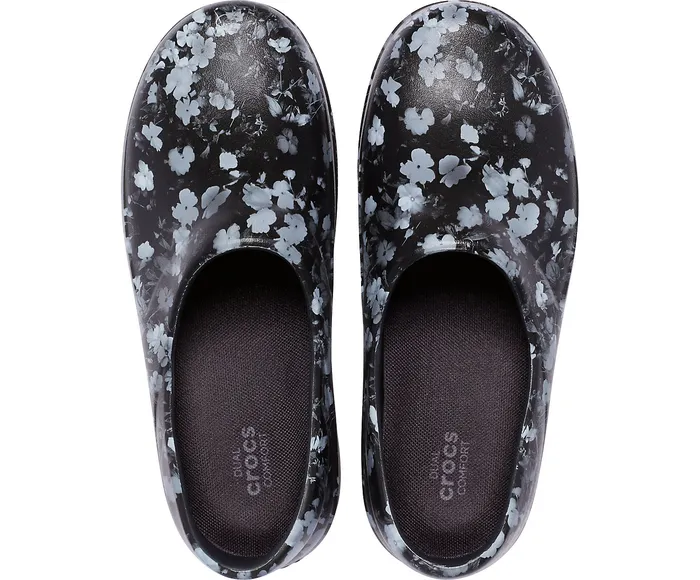 Clogs Neria Pro II Graphic Clog White Black Floral Crocs Women