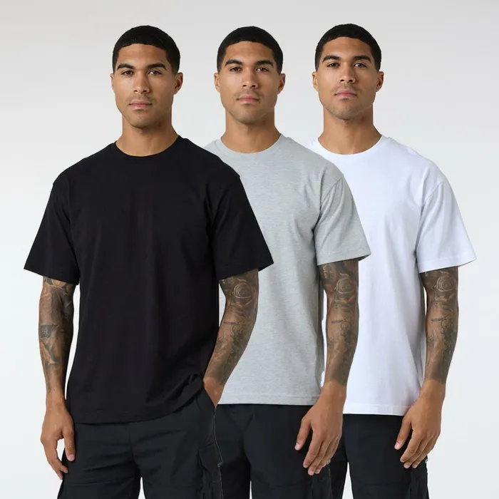 Closure London 3Pack Relaxed Fit TShirts Blacklight Grey Marlwhite Men TShirts