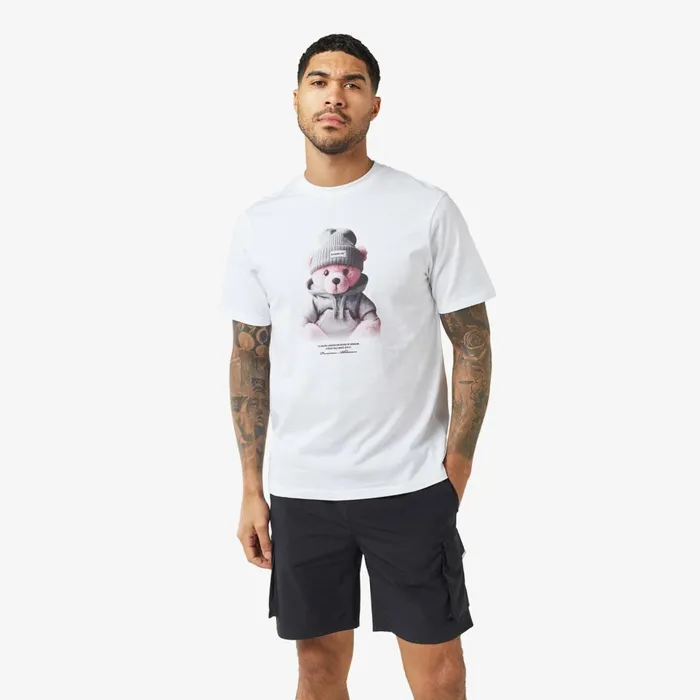 Closure London Beanie Teddy TShirt White Men TShirts