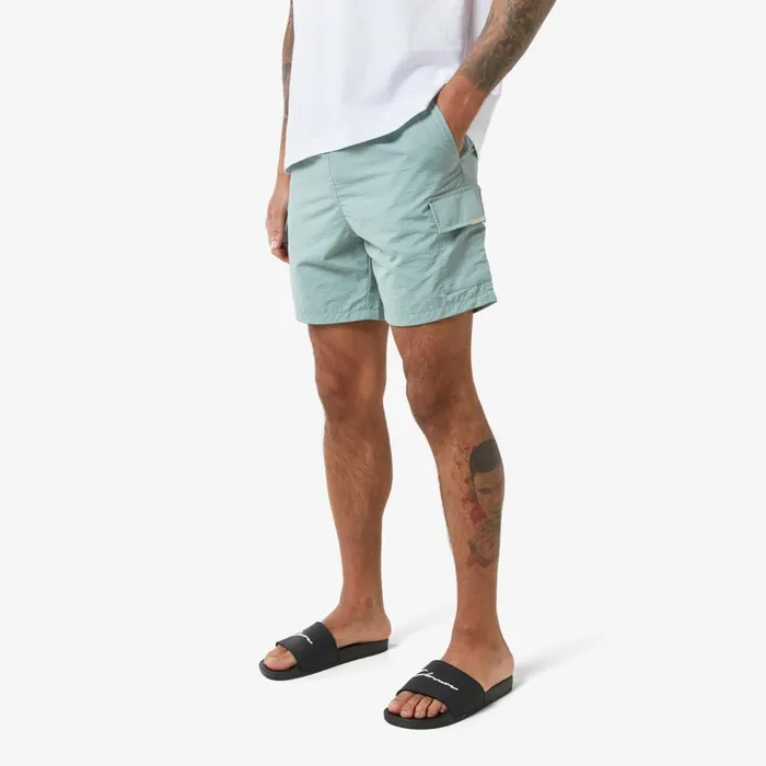 Closure London Cargo Pocket Swimshort Dark Sage Men Shorts