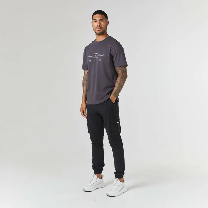 Closure London Deluxe Script TShirt Charcoal Men TShirts