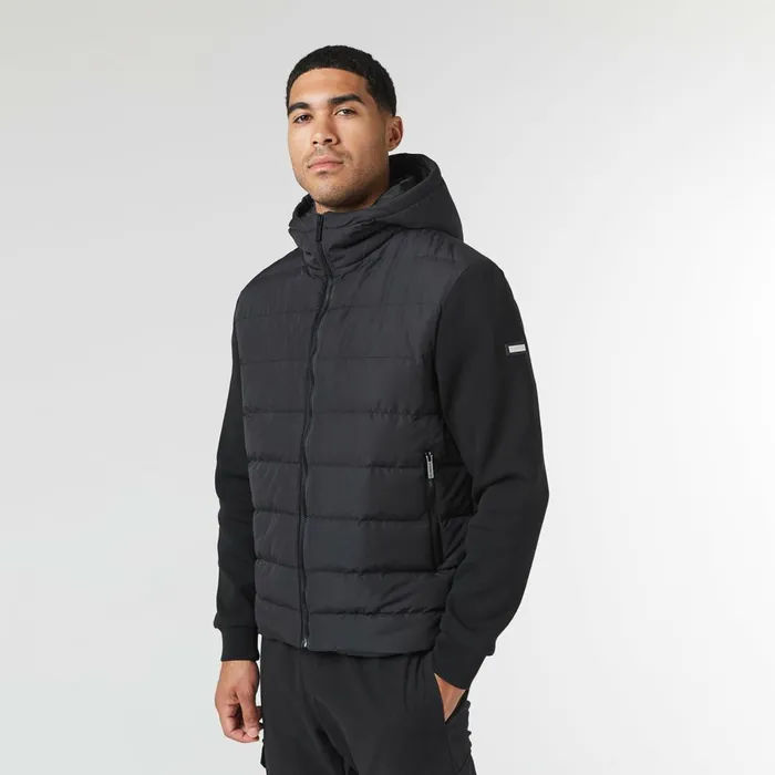 Closure London Hooded Hybrid Jacket Black Men Coats and Jackets