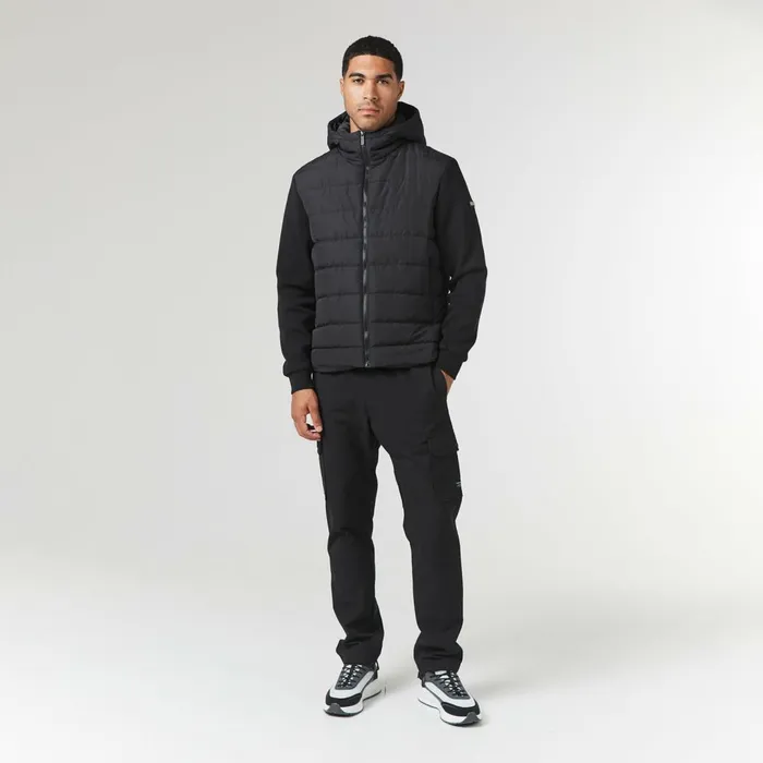 Closure London Hooded Hybrid Jacket Black Men Coats and Jackets