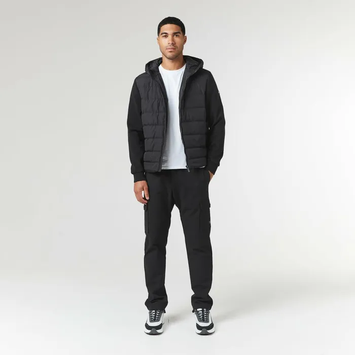 Closure London Hooded Hybrid Jacket Black Men Coats and Jackets
