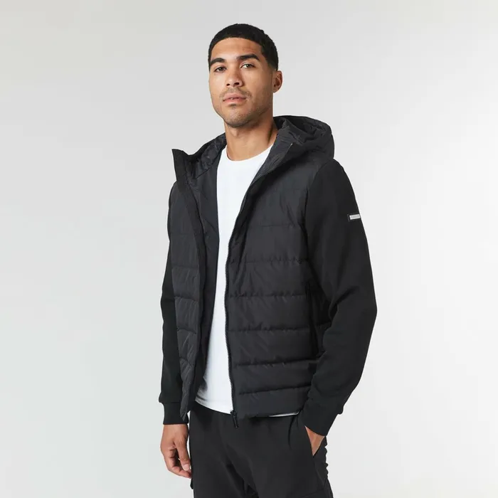 Closure London Hooded Hybrid Jacket Black Men Coats and Jackets