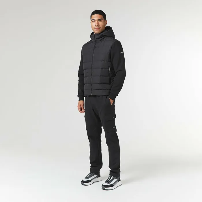 Closure London Hooded Hybrid Jacket Black Men Coats and Jackets