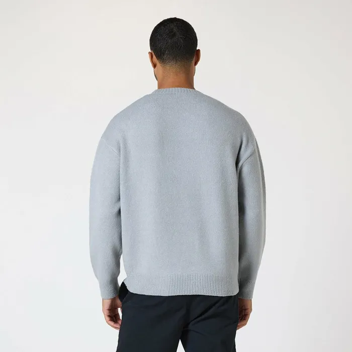 Closure London Knit Initial Crewneck Light Grey Men Knitwear