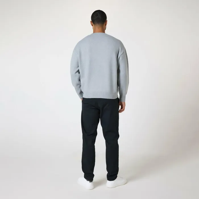 Closure London Knit Initial Crewneck Light Grey Men Knitwear