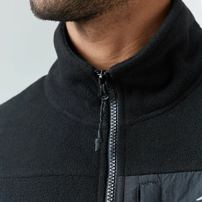 Closure London Polar Fleece Zip Through Jacket Black Men Coats and Jackets
