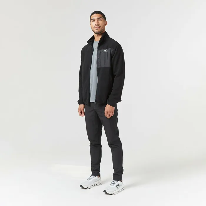 Closure London Polar Fleece Zip Through Jacket Black Men Coats and Jackets