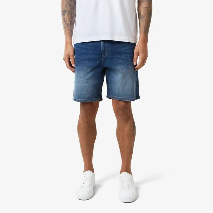 Closure London Relaxed Fit Denim Short Mid Blue Men Denim