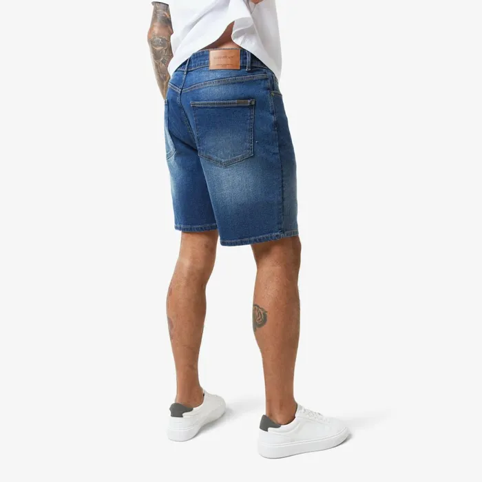Closure London Relaxed Fit Denim Short Mid Blue Men Denim