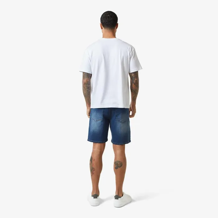 Closure London Relaxed Fit Denim Short Mid Blue Men Denim