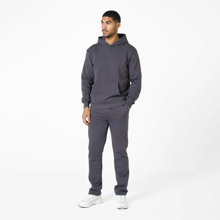 Closure London Relaxed Fit Open Hem Tracksuit Dark Grey Men Tracksuits