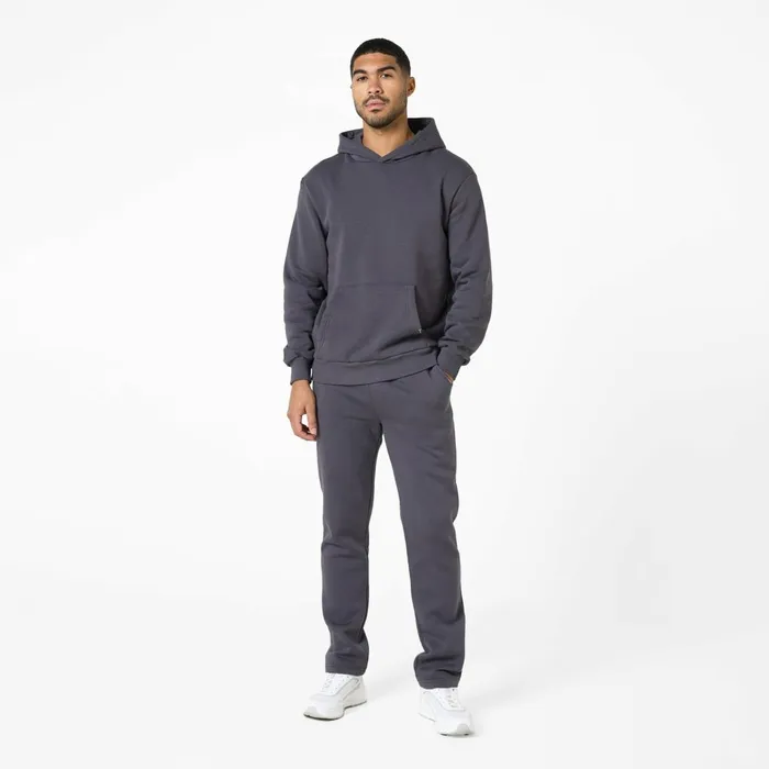 Closure London Relaxed Fit Open Hem Tracksuit Dark Grey Men Tracksuits