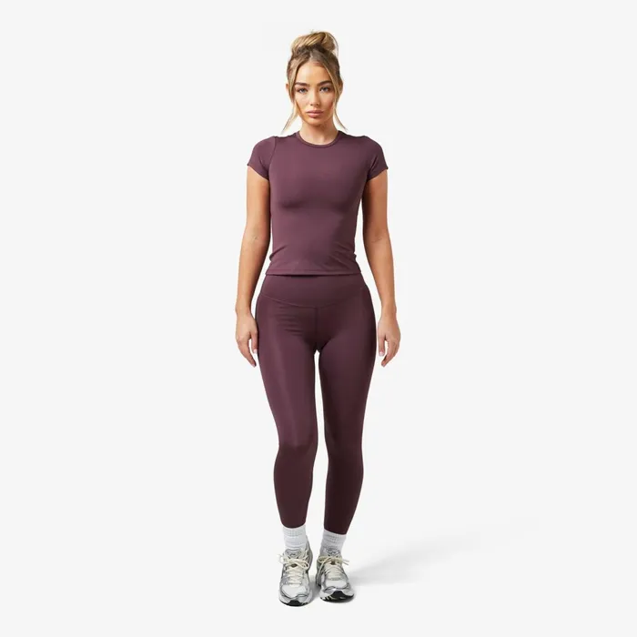 Closure London Second Skin Crop Top Dark Cherry Women TShirts