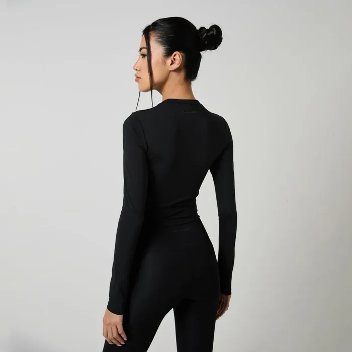 Closure London Second Skin LS Top and Legging Set Black Women Sets