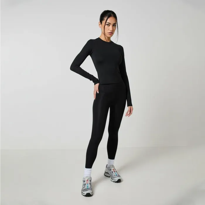 Closure London Second Skin LS Top and Legging Set Black Women Sets