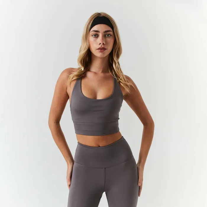 Closure London Second Skin Sports Bra Grey Women Sports Bras