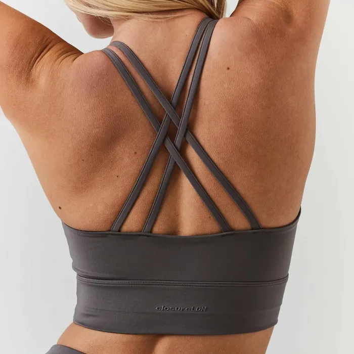Closure London Second Skin Sports Bra Grey Women Sports Bras