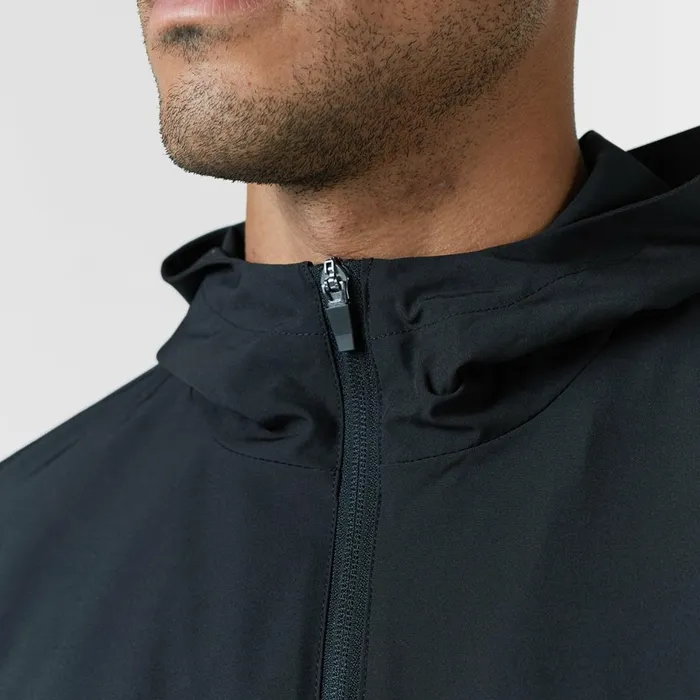Closure London Stretch Tech Windbreaker Black Men Coats and Jackets