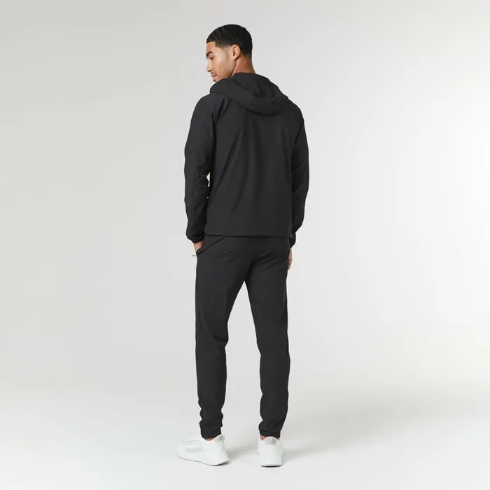 Closure London Stretch Tech Windbreaker Black Men Coats and Jackets