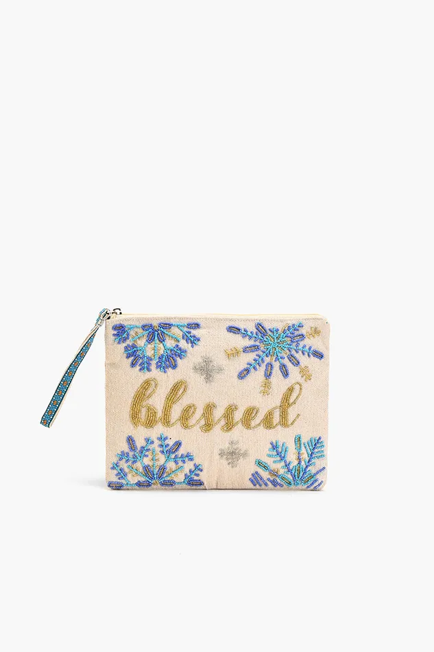 Clutches Blessed Embellished Wristlet Clutch 8211 America and Beyond Women