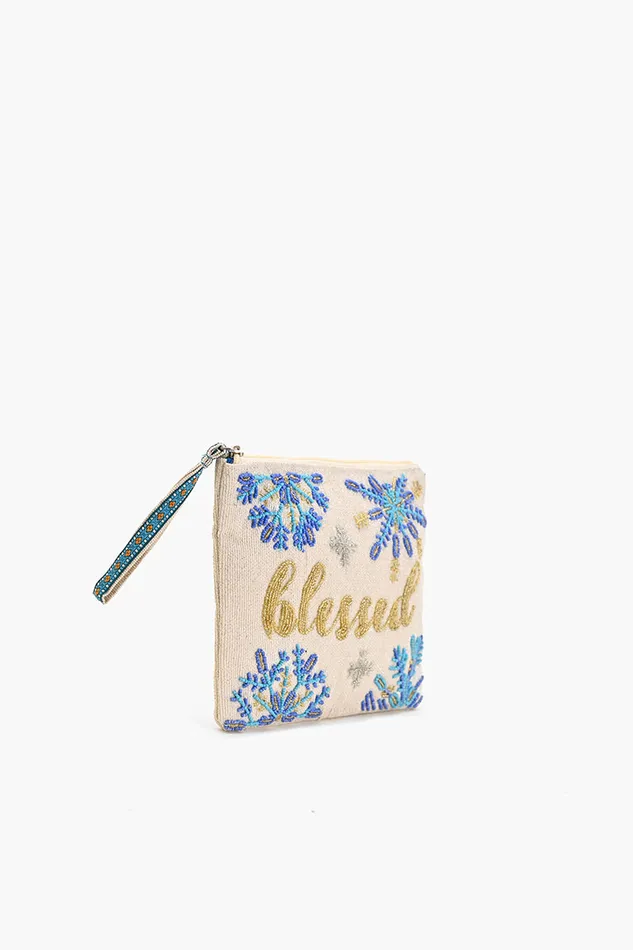 Clutches Blessed Embellished Wristlet Clutch 8211 America and Beyond Women
