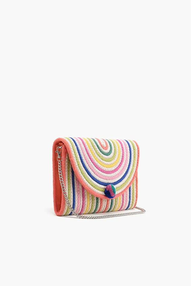 Clutches Women Recycled Cotton Stripe ClutchNatural Multi America and Beyond Clutches Women Recycled Cotton Stripe ClutchNatural Multi America and Beyond