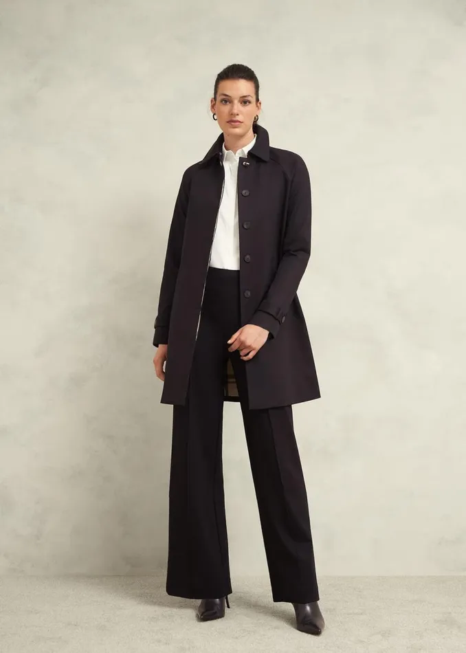 Coats and Jackets Women HOBBS Vivienne Shower Resistant Trench Coat Black