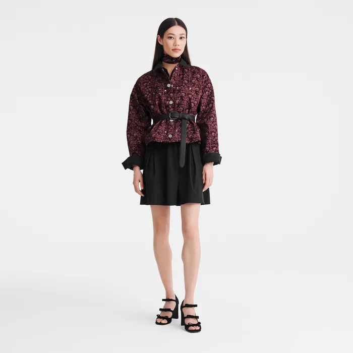 Coats and Jackets Women Longchamp Jacket Eggplant Coats and Jackets Women Longchamp Jacket Eggplant