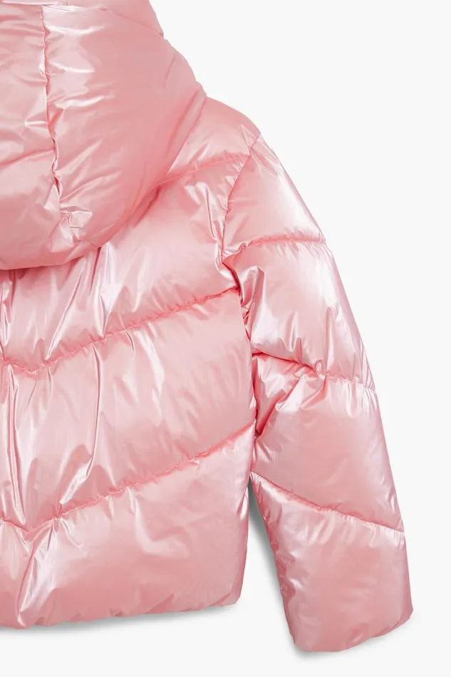 Coats And Jackets Kids Desigual Metallic Padded Coat With Hood Red