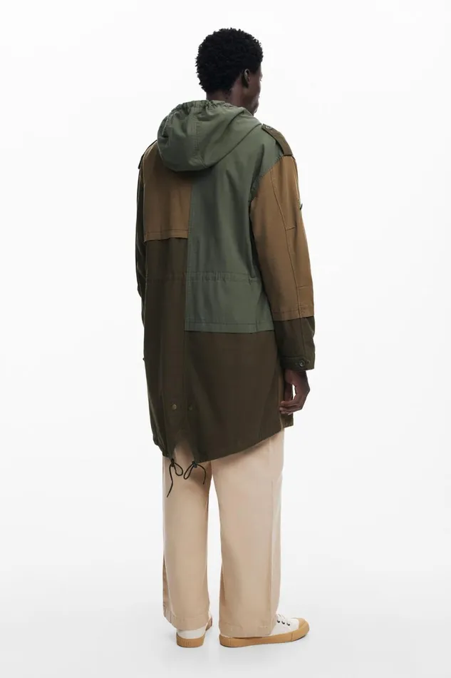 Coats And Jackets Men Desigual Multitone Parka Green