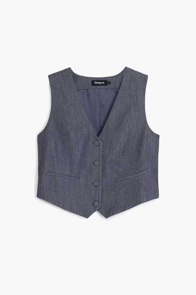 Coats And Jackets Women Desigual Tailored Vest Black