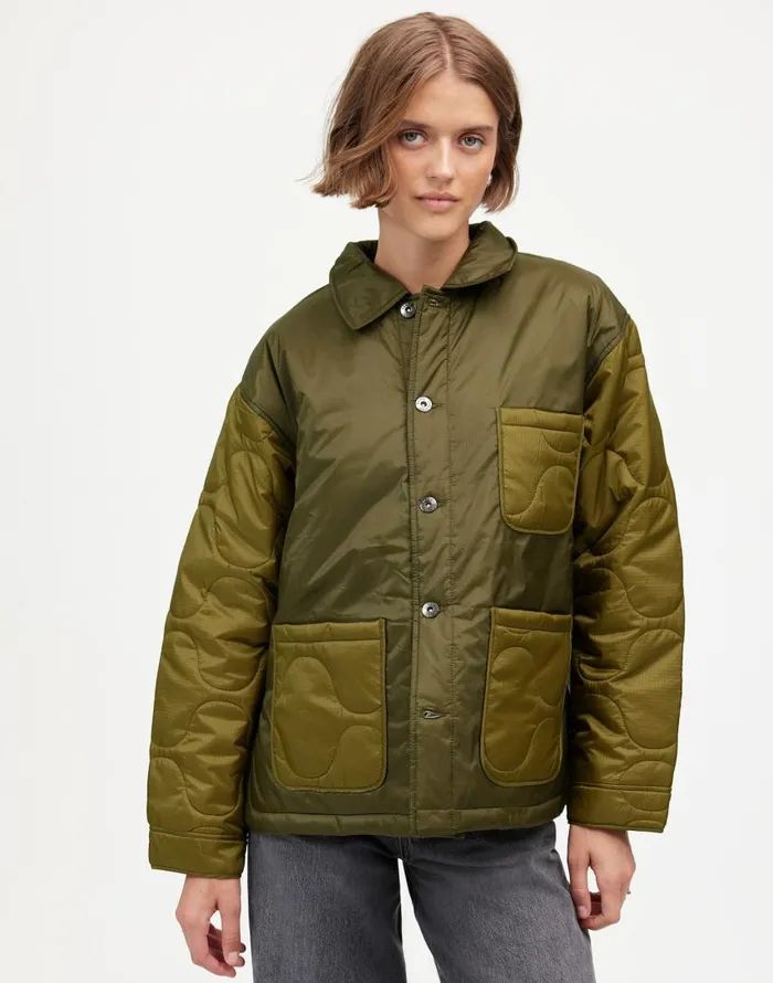 Coats Jackets Women Madewell Alpha Industries Insulated Chore Coat Green