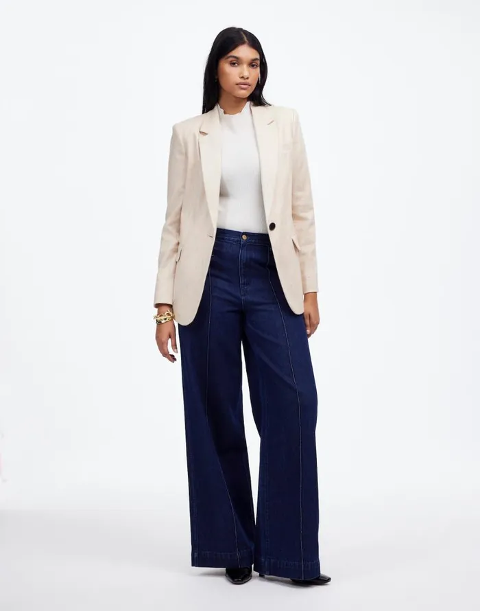 Coats Jackets Women Madewell The Kline Blazer Oatmeal Herringbone